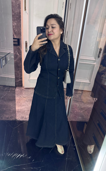 Denim skirt coord set