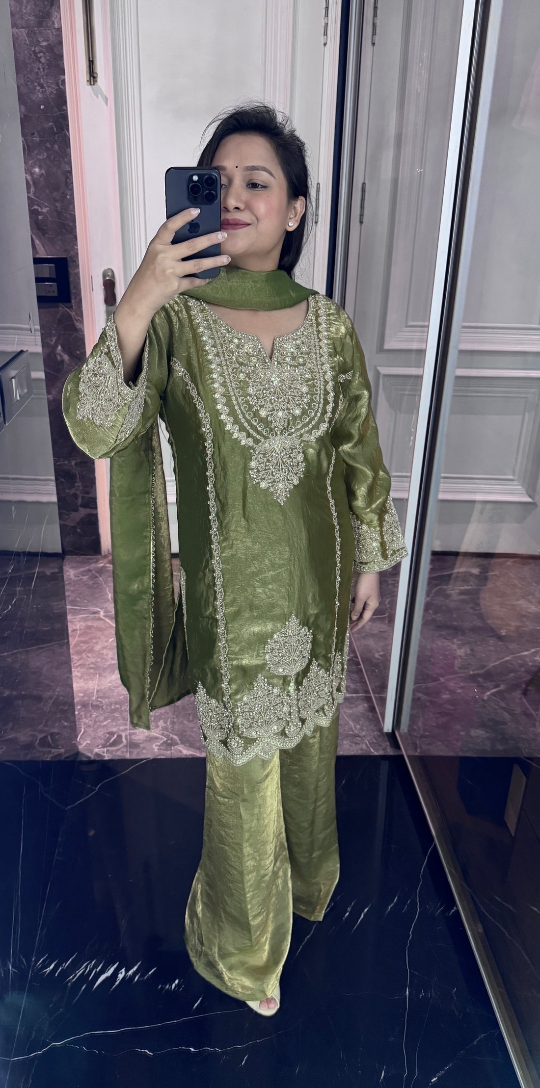 Shimmer sharara suit