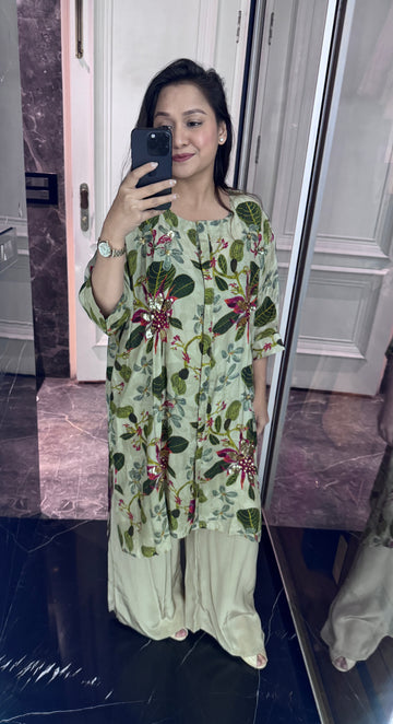 Crepe sequin coord set