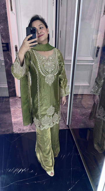 Shimmer sharara suit