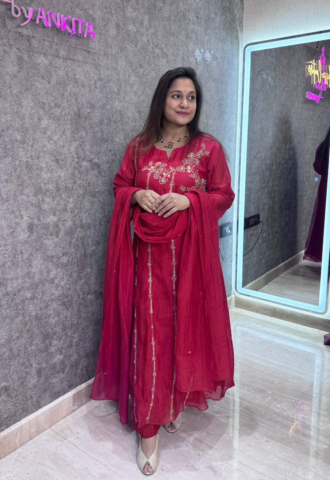 Kissa mul Chanderi suit