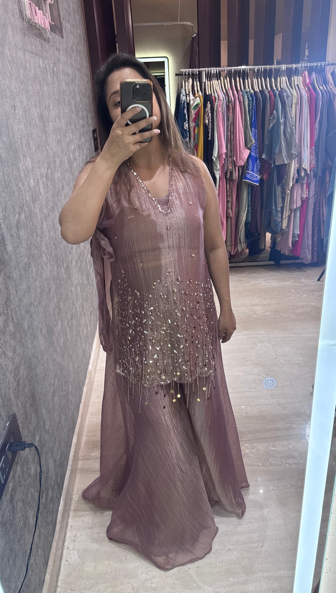 Rishvi indo western sharara set