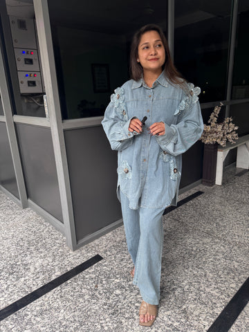 Viny denim coord set