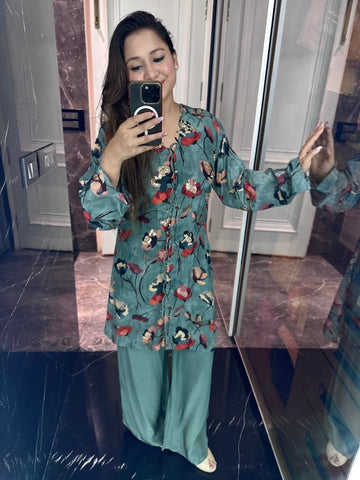 Floral Crepe Coord set