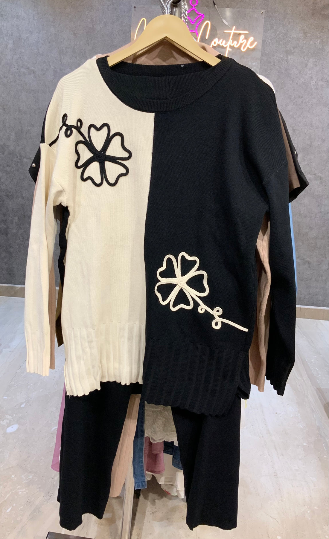 Half & half winter coord set