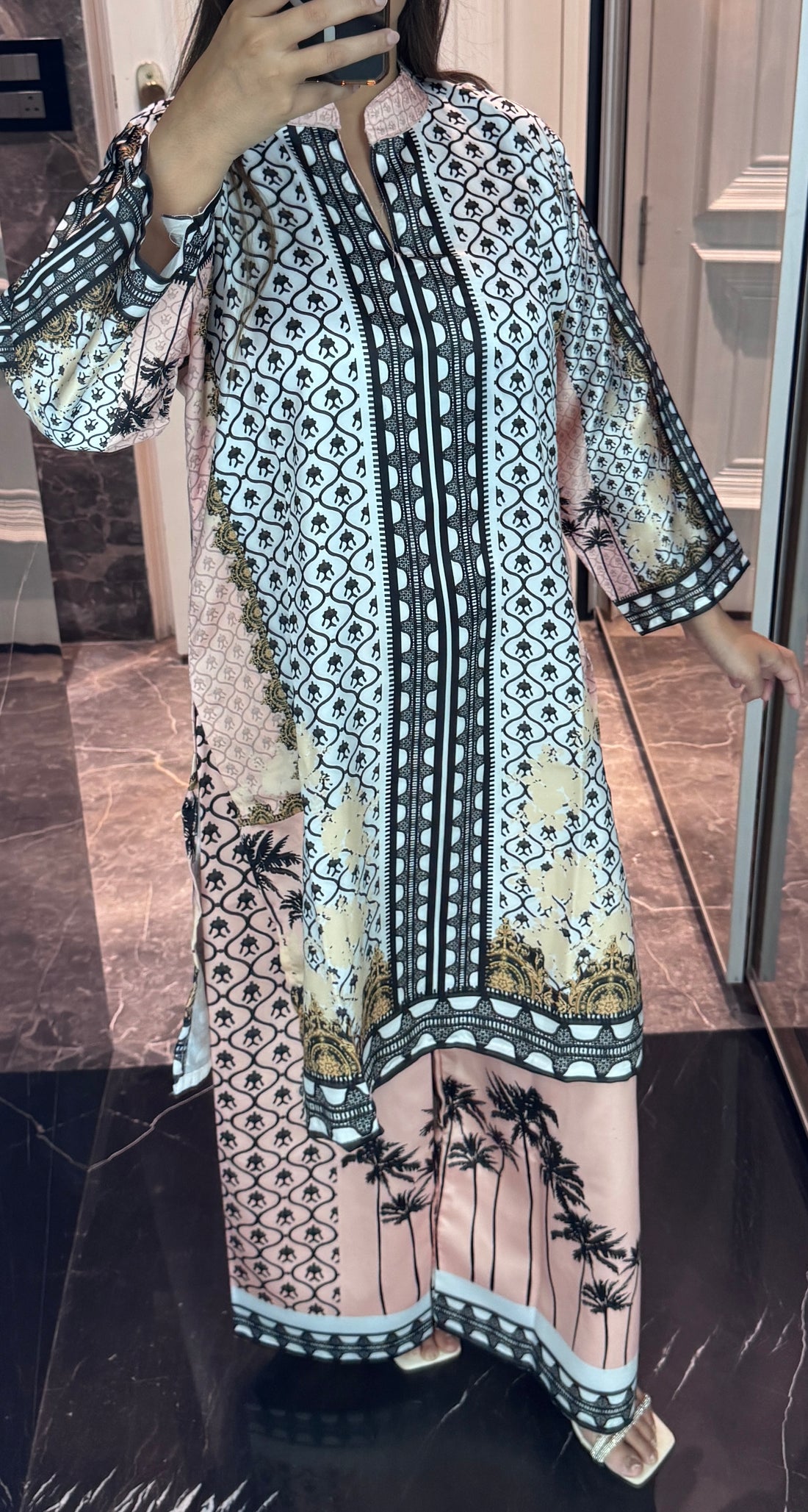 Peach Printed Coord Set from couture by Ankita 