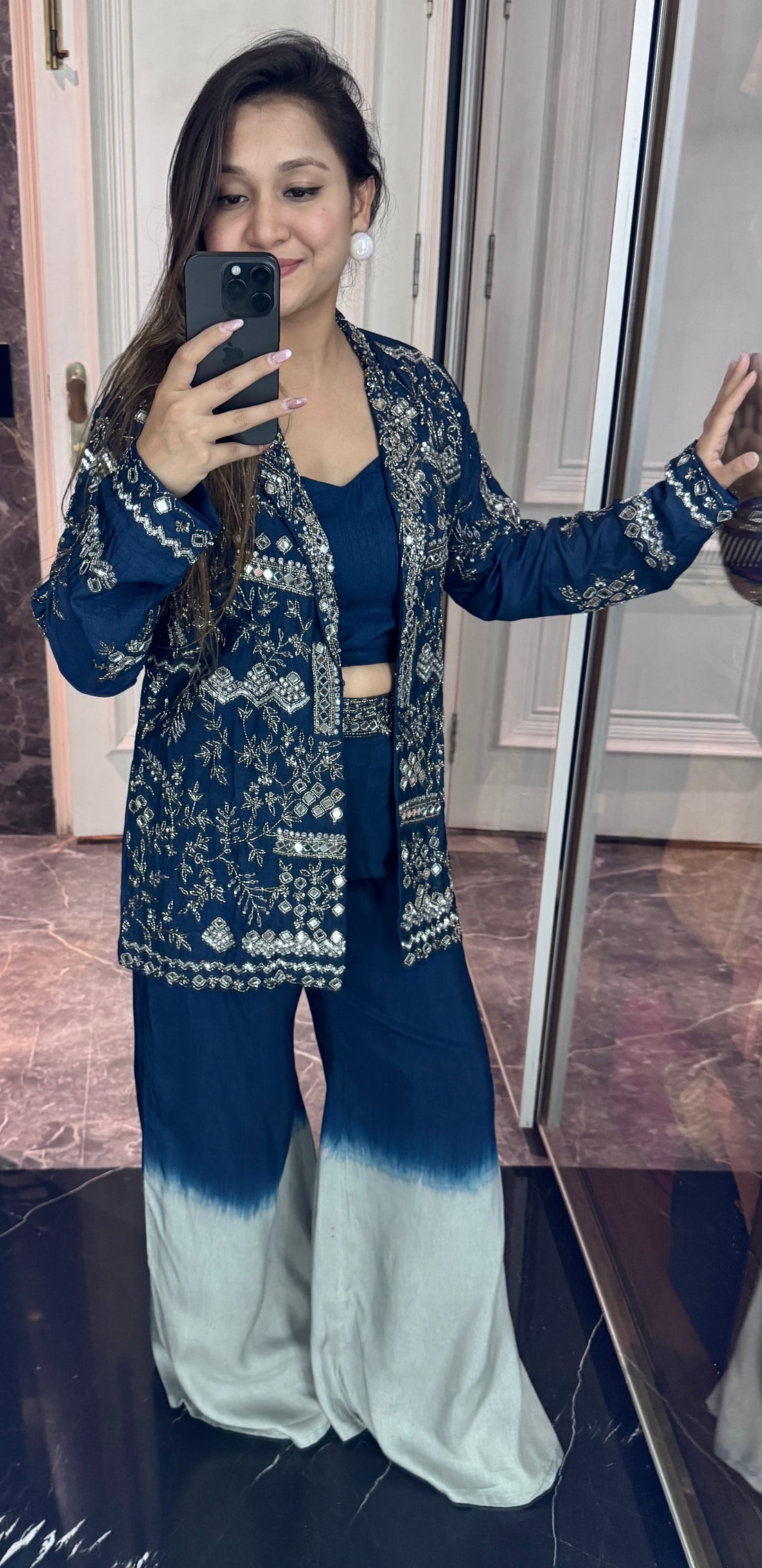 Indo western jacket set