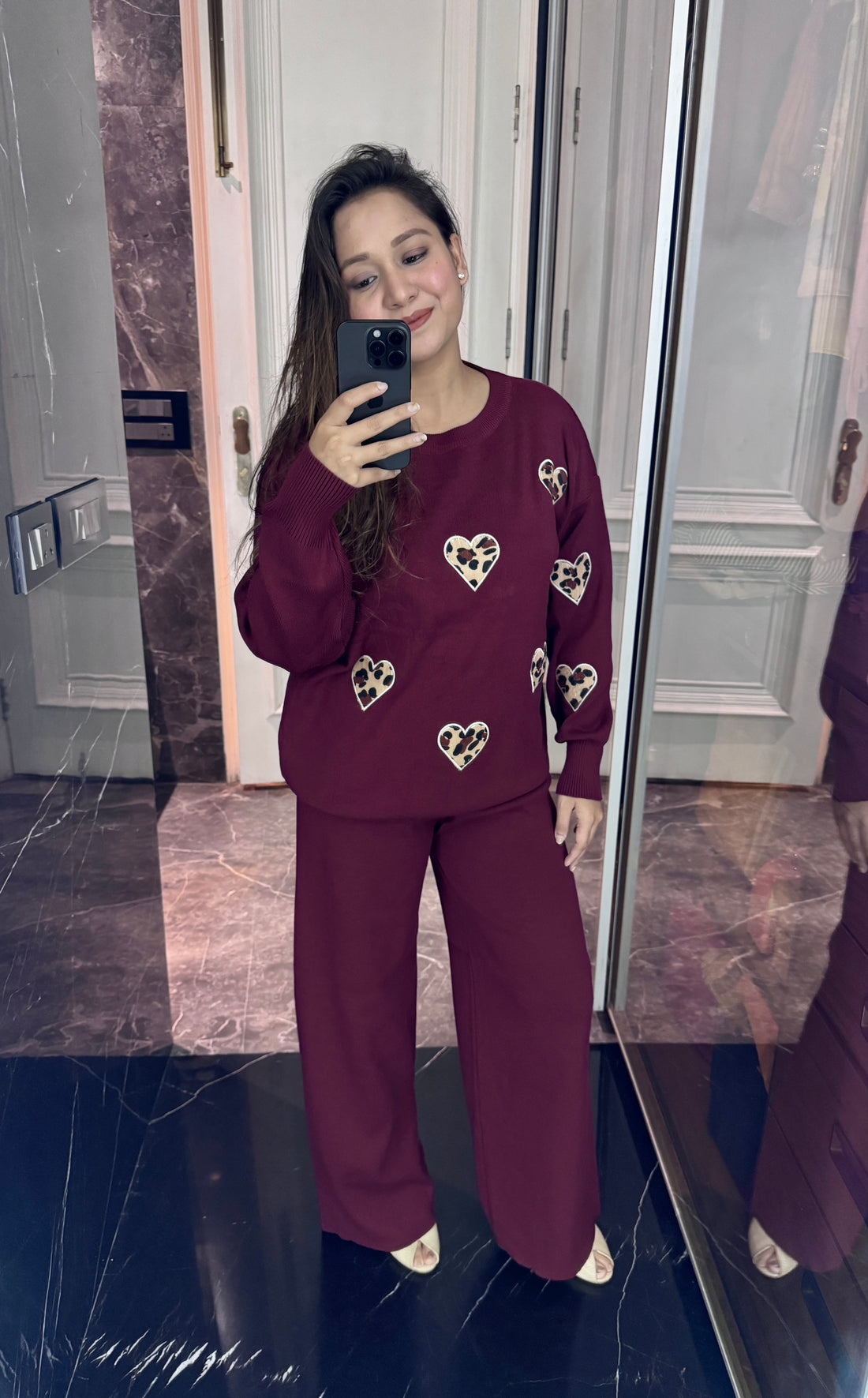 Winter heart coord set