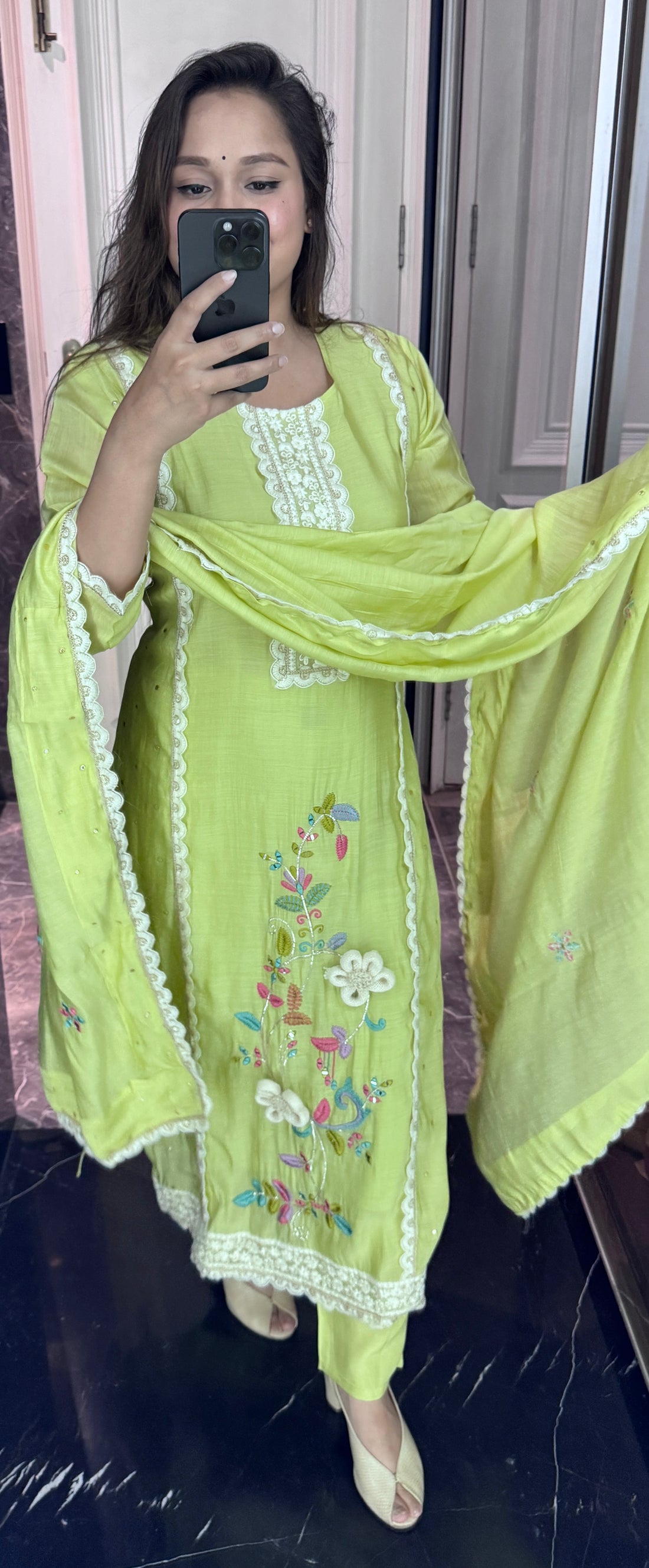 Mul cotton lace suit