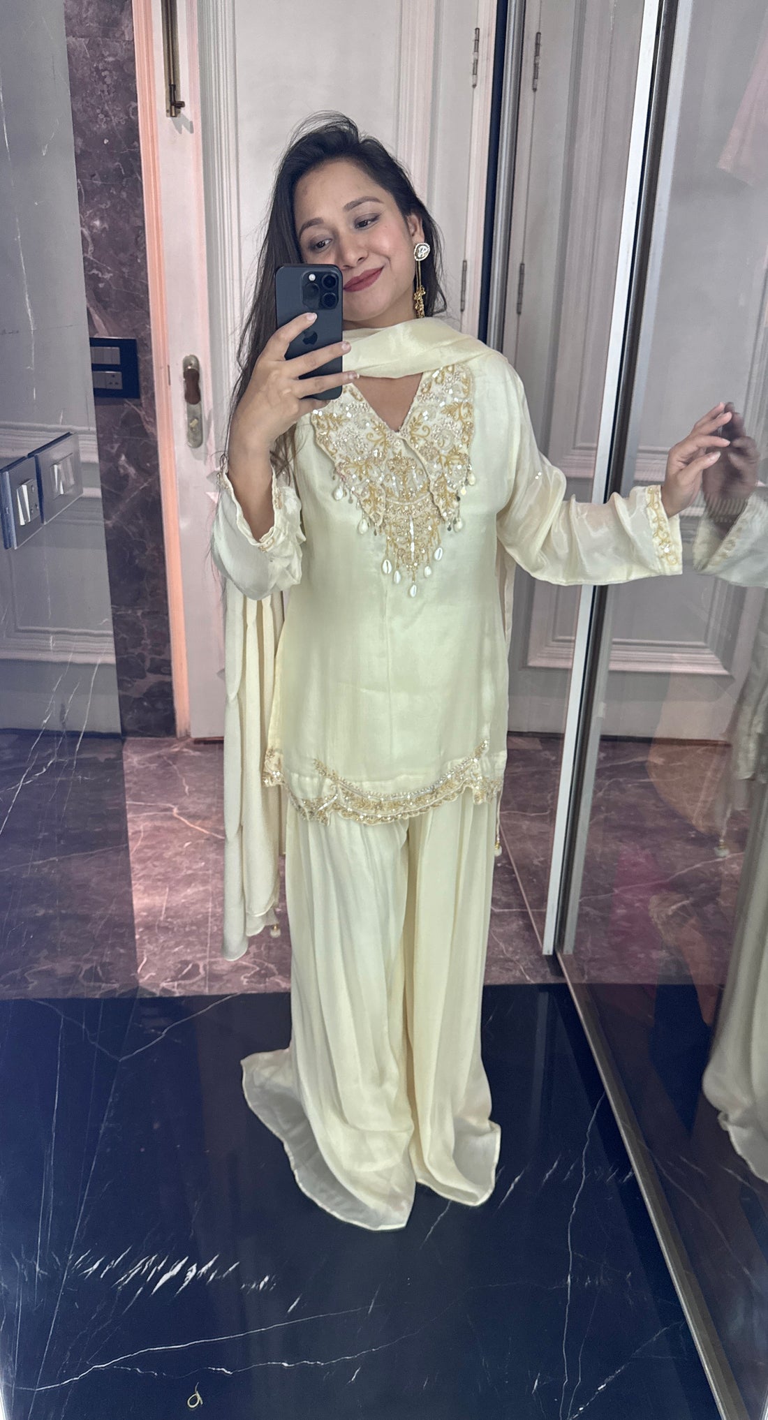 Shell sharara suit