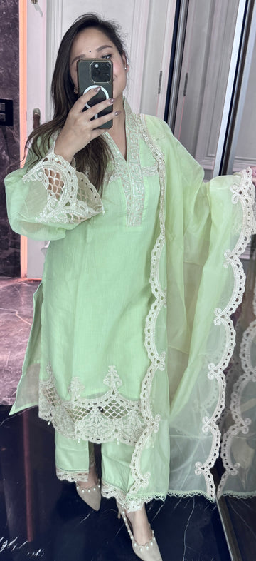 Doria pakistani suit - Green